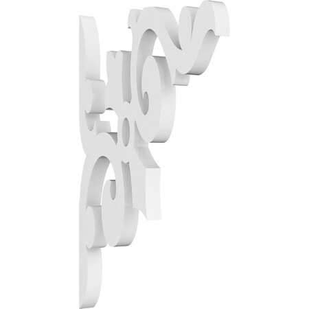Ekena Millwork Whitman Architectural Grade PVC Bracket, 5/8"W X 5 1/2"D X 9"H BKTP01X05X09WH